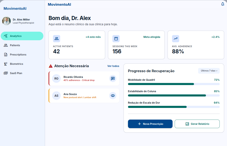 Mockup do projeto Análise biomecânica de agachamento bipodal